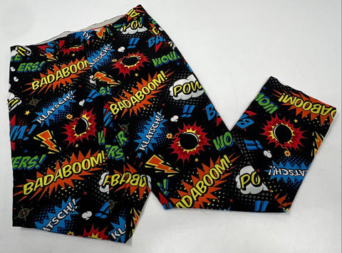 Oppo Suits Men's 3-Piece Suit Set Comic Book Pop Art POW BAM Multicolor US 42
