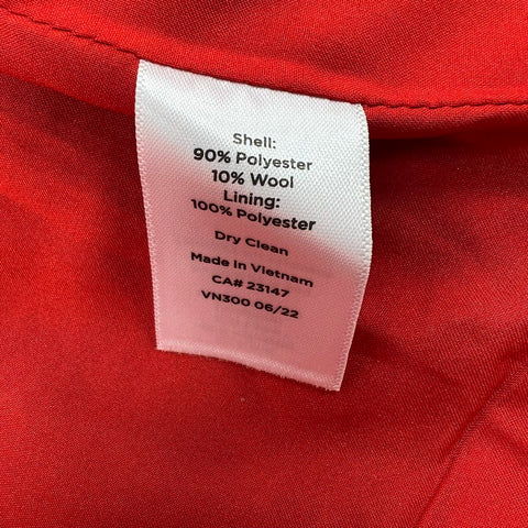 Talbots Women's Red Black Plaid Wool Blend Barn Chore Jacket Petite M NWT