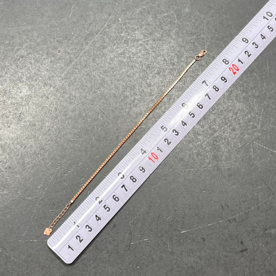 Rose Gold Tone Sterling Silver Tennis Bracelet