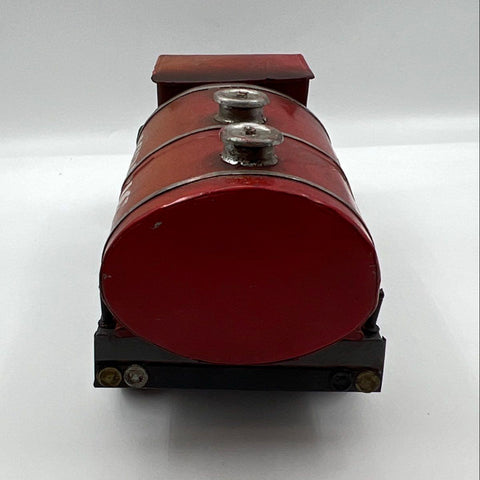 Laddy's Vintage Tin Tanker Truck Red Metal Gasoline Transport 16 Inch