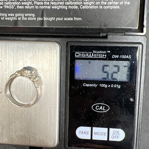 925 Sterling Silver Abalone Ring Size 7.5 5.27g