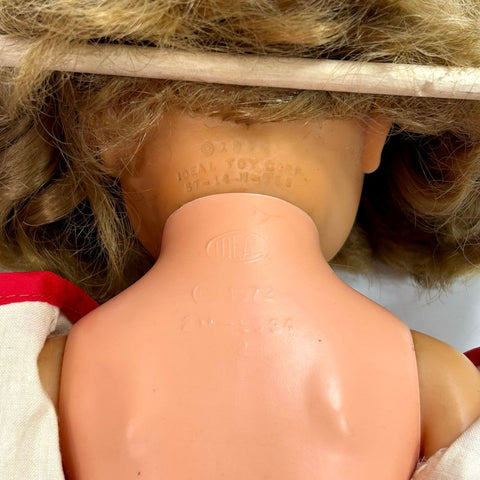 Vintage Shirley Temple Ideal Doll 1972 16 Inch Vinyl With Polka Dot Dress