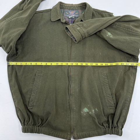Vintage 90s Cheyenne River Cotton Canvas Shamrock Stables Ranch Jacket Sz L