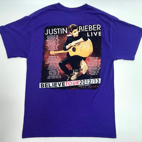 Justin Bieber Believe Tour 2012 2013 Live T-Shirt Carly Rae Jepsen Youth Sz M