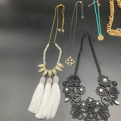 Dauplaise Statement Fashion Necklace Lot 9 Panther Tassel Floral Bib Clovers