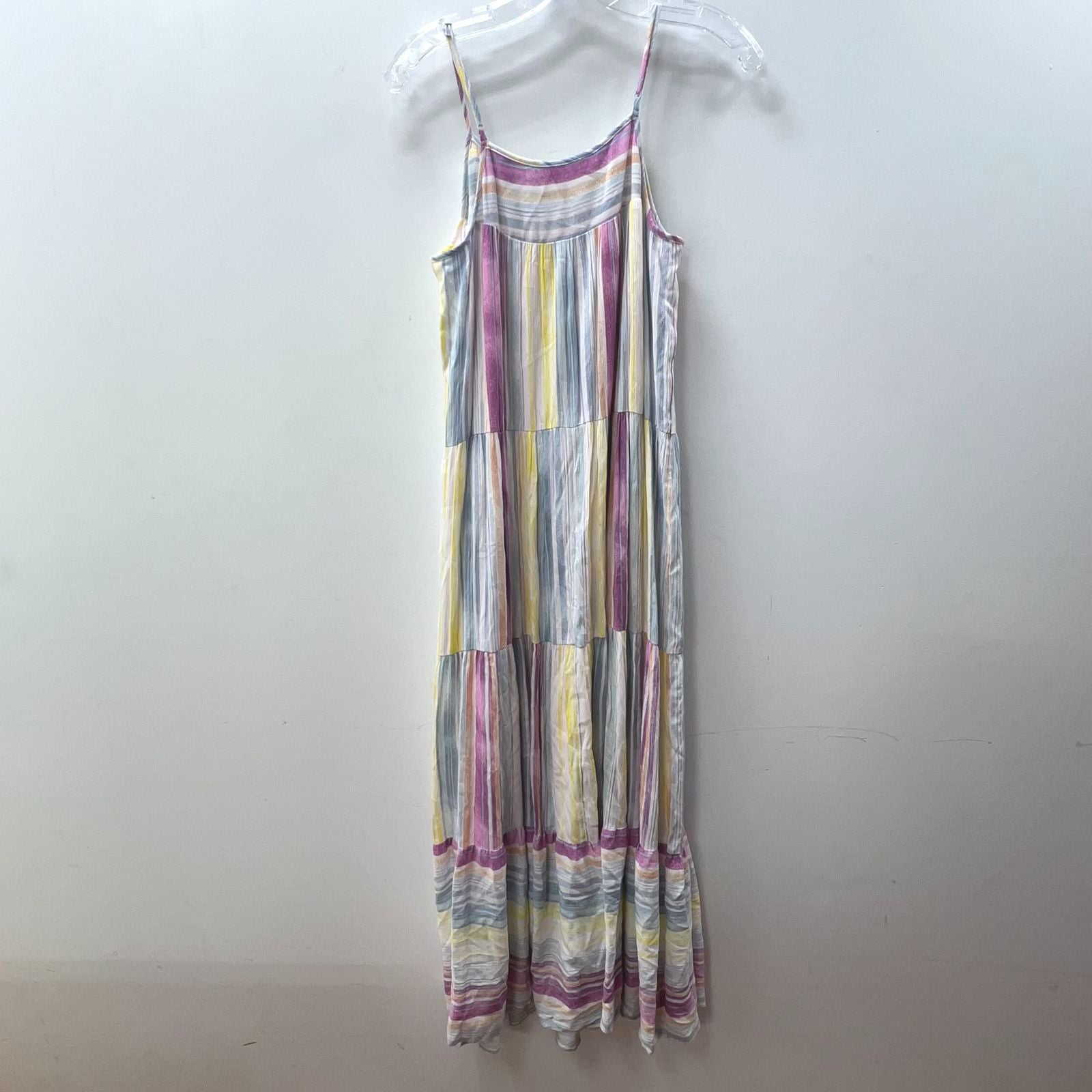 NWT Lauren Conrad Maxi Watercolor Multi Stripes Sundress Women's Small $74