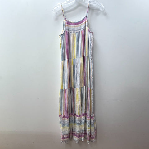 NWT Lauren Conrad Maxi Watercolor Multi Stripes Sundress Women's Small $74