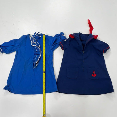Vintage 60s 70s Lil' Airess Girls Clothing Lot Sailor Nautical 4pc Set Sz 3X