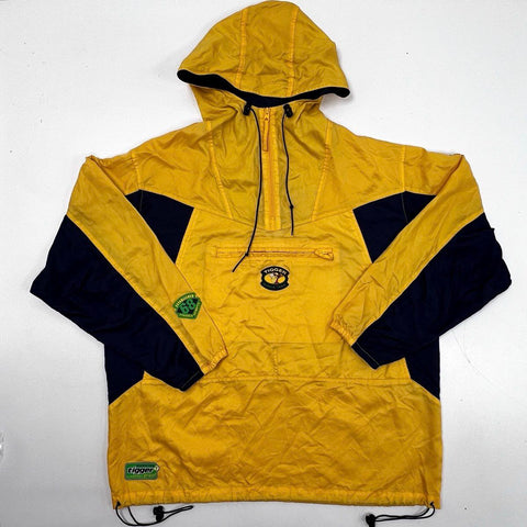 Vintage 90s Disney Store Tigger Anorak Windbreaker Jacket Yellow Navy Sz M