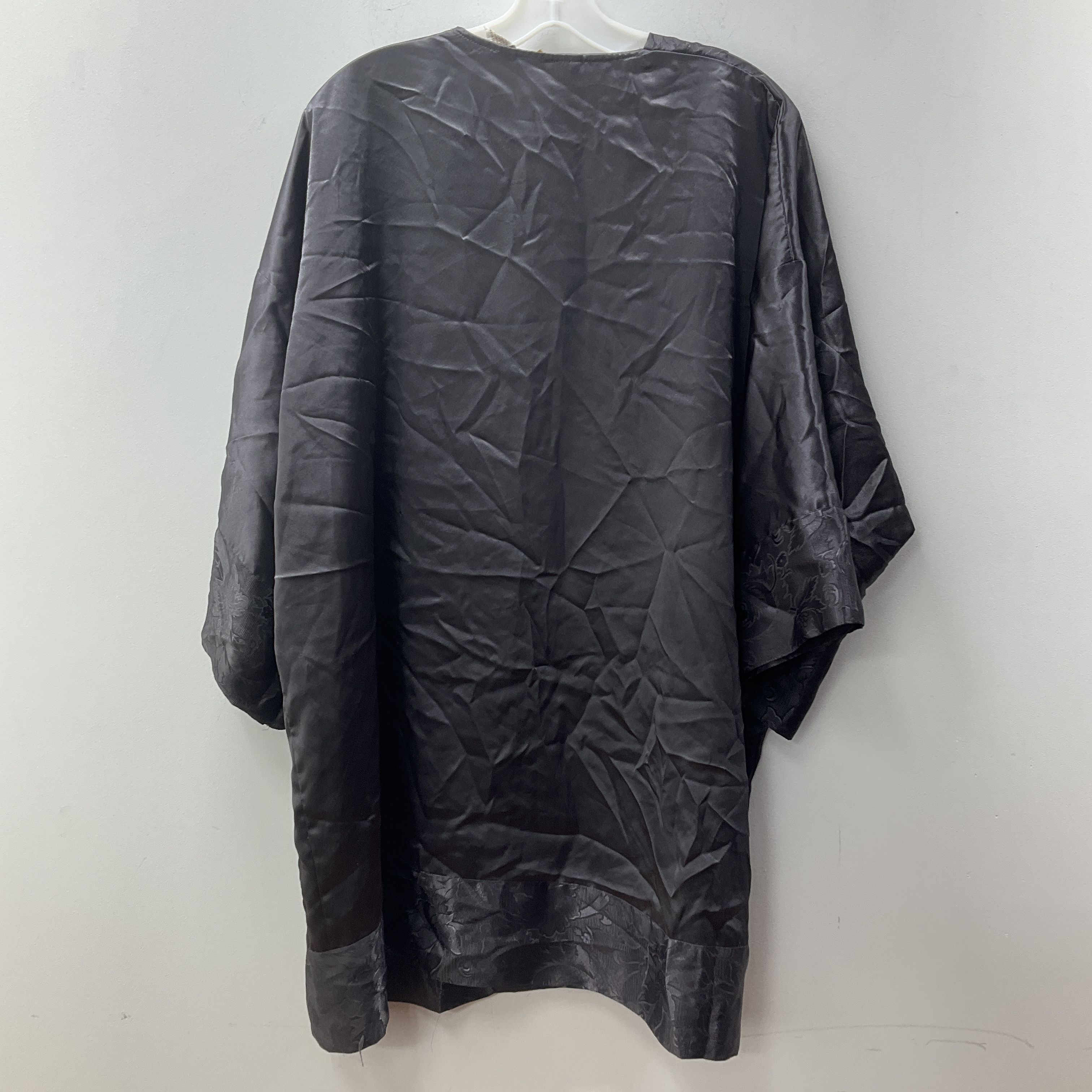 Victoria's Secret Gold Label Women's Gunmetal Gray Satin Kimono Robe Size O/S
