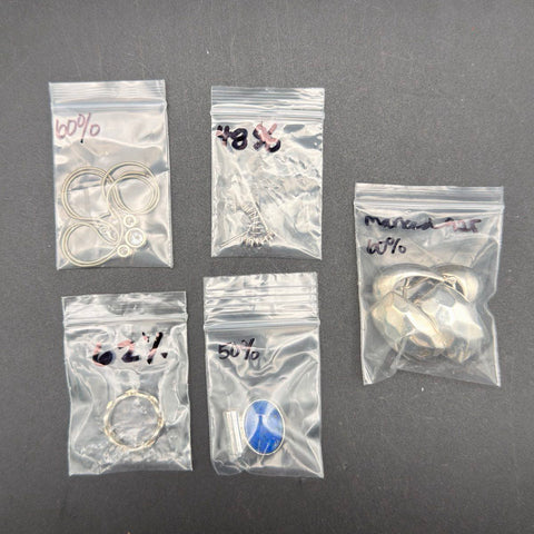 Mixed Jewelry Lot Marked 925 Tests as Silver Alloy 7 Pieces 0.4 lbs