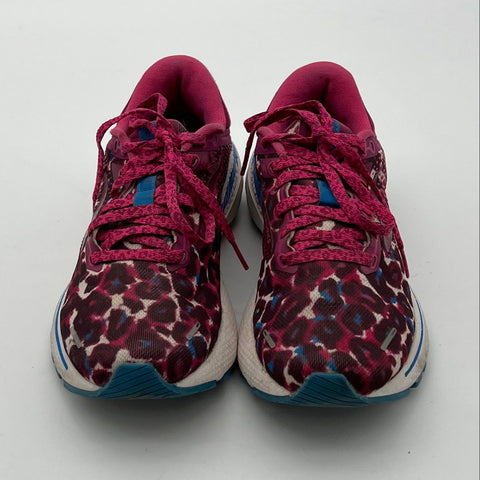 Brooks Adrenaline GTS 22 Pink Leopard Print Women's Running Shoes Size 8.5