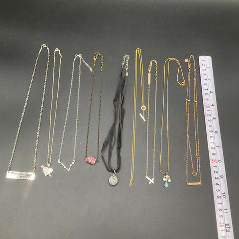 Michael Kors Jane Marie Fashion Necklace Jewelry Lot of 9 Gold Silver Tone