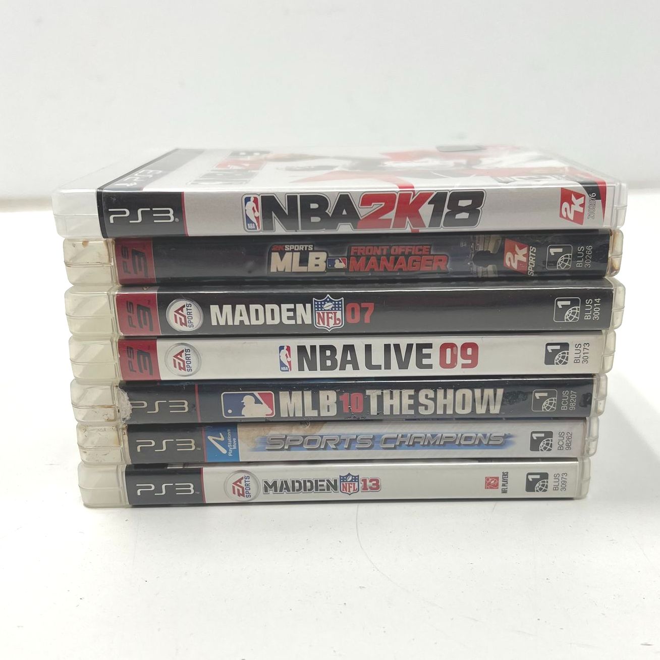 NBA 2K18 Madden NFL MLB The Show Sony PlayStation 3 PS3 7 Game Lot Sports