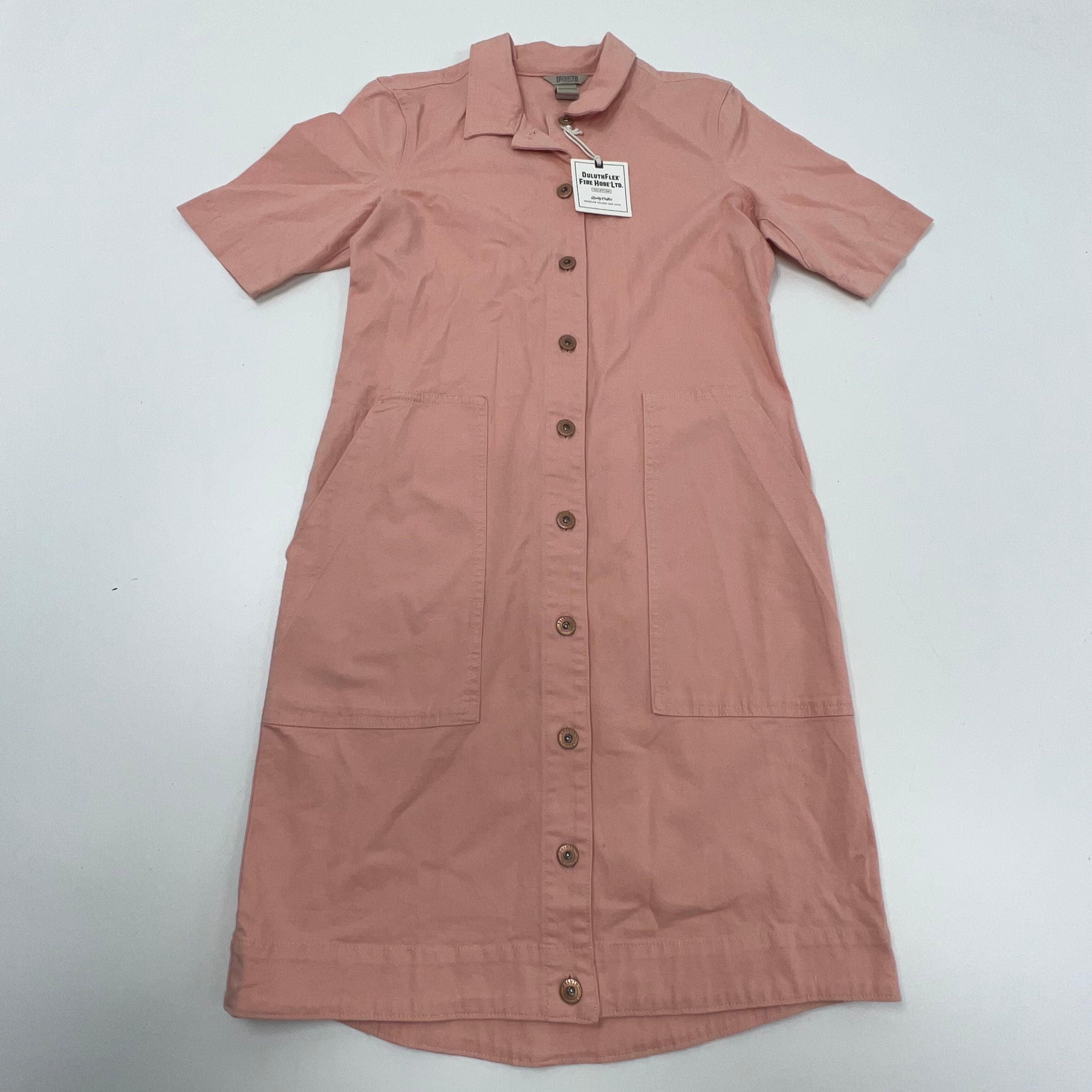 NWT Duluth Flex Fire Hose Collection Utility Button Up Pink Dress - Size XS