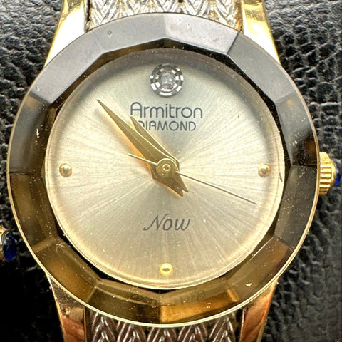 Armitron Women's Watch Lot of 3 Diamond Now & Two-Tone Expander Band Not Tested