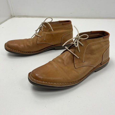 Steve Madden Hestonn Tan Brown Leather Chukka Desert Boots Mens Size 11