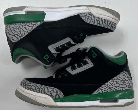 Nike Air Jordan 3 Retro Pine Green Black Cement Grey Youth GS Size 6.5Y