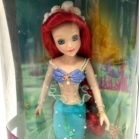 Disney Princess Ariel Porcelain Keepsake Doll Brass Key 16 Inch NIB