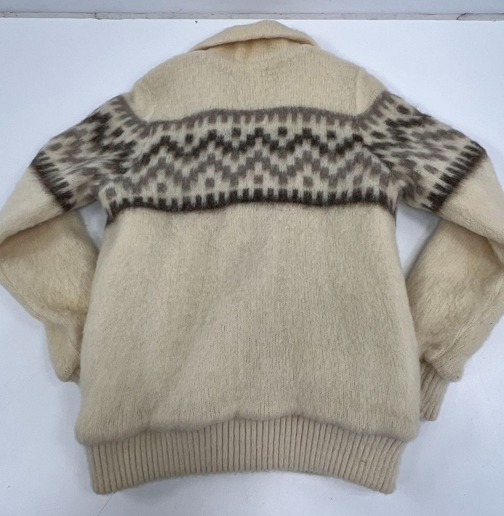 Vintage 80s Arctic Ice Icelandic Wool Sherpa Lined Full Zip Jacket Sz L