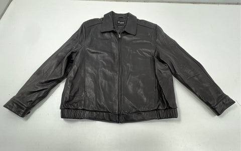 Dockers Premium Men's Black New Zealand Lambskin Leather Quilted Jacket Sz XXL