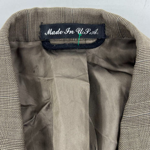 Vintage 90s Society Brand Gray Glen Plaid 2 Button Sport Coat Blazer USA Men's