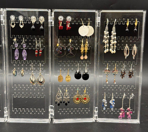Vintage to Modern Costume Earring Lot 21 Pairs Mixed Styles Dangle Hoop Stud