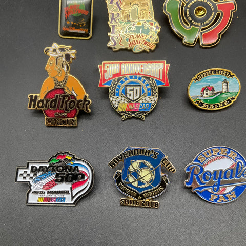 Vintage Lapel Pin Lot Disney Hard Rock Olympics NASCAR 31 Pieces