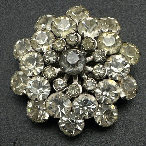 Vintage to Modern Costume Jewelry Lot 8 Rhinestone Brooches Gold Silver Tone