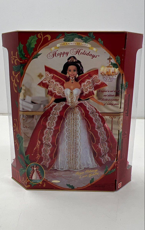 Mattel Happy Holidays Barbie 1997 10th Anniversary Special Edition NIB NRFB