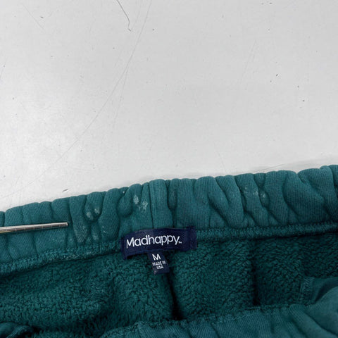 Madhappy Men's Dark Teal Cotton Fleece Joggers Sweatpants Made in USA Size M