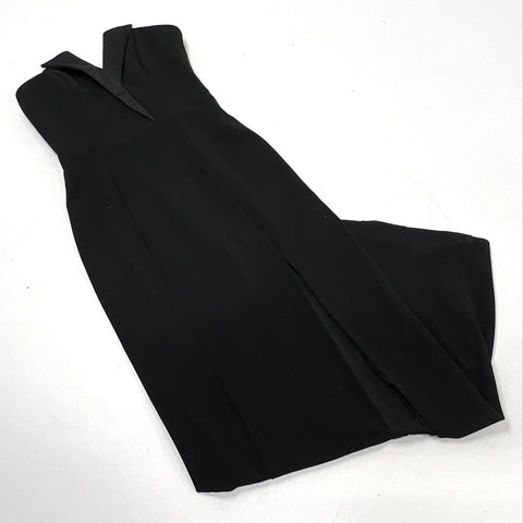 black tuxedo maxi dress Tuxedo Mermaid Gown With Long Sleeves In Black, Black / Regular / 20