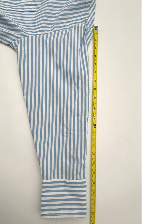 Maeve Women's Blue Striped Long Sleeve Button Down Shirt Sz M NWT