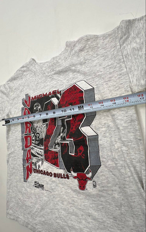 Vintage 1990 Michael Jordan Chicago Bulls T-Shirt Single Stitch Salem Sz 10-12