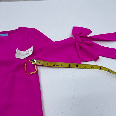 CeCe Women's Fuchsia Pink Bow Tie Sleeve Shift Dress Size 2 NWT