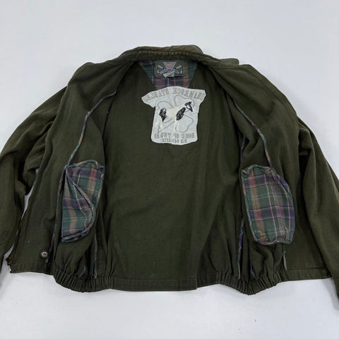 Vintage 90s Cheyenne River Cotton Canvas Shamrock Stables Ranch Jacket Sz L