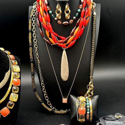 Vera Bradley Dressbarn Statement Costume Jewelry Lot Necklaces Earrings 20pc