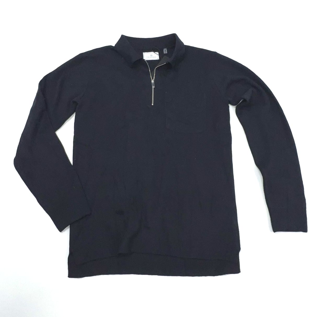 7 Diamonds St. Moritz Mens S Black Quarter Zip Pullover Sweater NWT