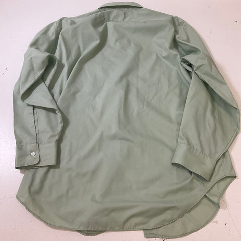 Monarch by Arrow Men's Green Button Up Shirt Size 16-32 Vintage 70s Union Made