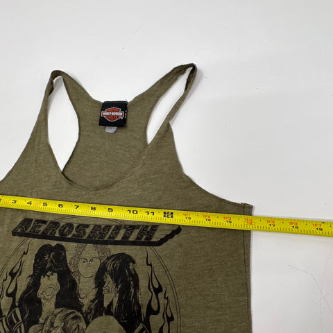 Harley-Davidson Aerosmith 2021 Graphic Tank Top Raw Hem Sz M