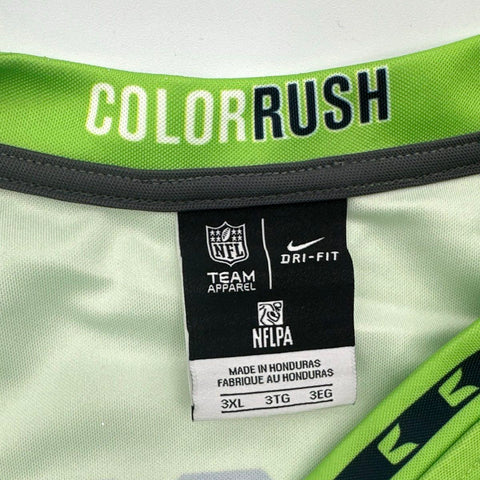 Nike Men's Seattle Seahawks Russell Wilson #3 Green Color Rush Jersey 3XL