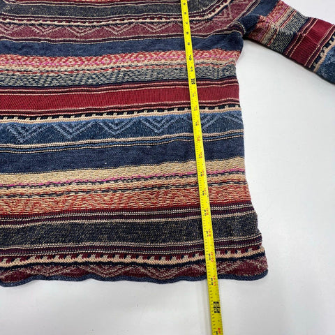 Vintage 90s Y2K Lauren Ralph Lauren Southwestern Aztec Stripe Knit Top
