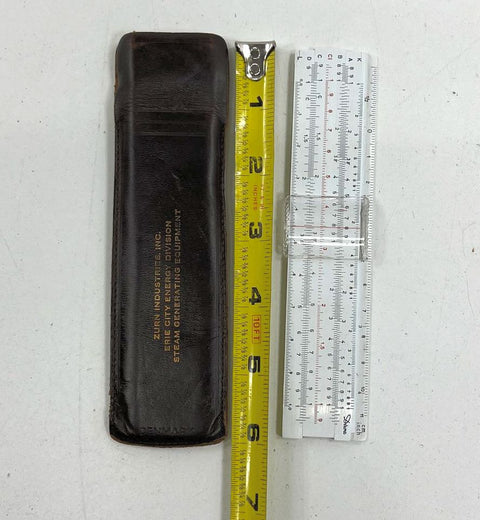 Vintage Diwa Rietz Pocket Slide Rule Zurn Industries Promo w/ Case Denmark