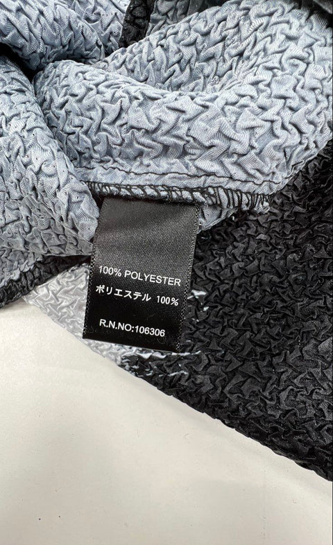 Berek Women's Crinkle Top Splish Splash Abstract Black Tan Textured Sz XL NWT