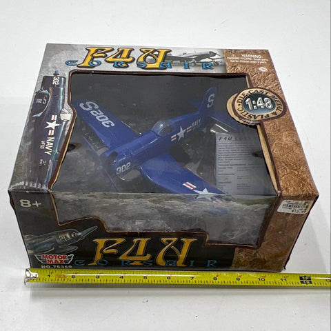 Motor Max F4U Corsair US Navy Blue 1:48 Scale Die-Cast Model Airplane New