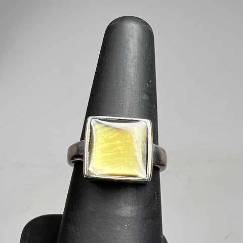925 Sterling Silver Abalone Ring Size 7 5.92g