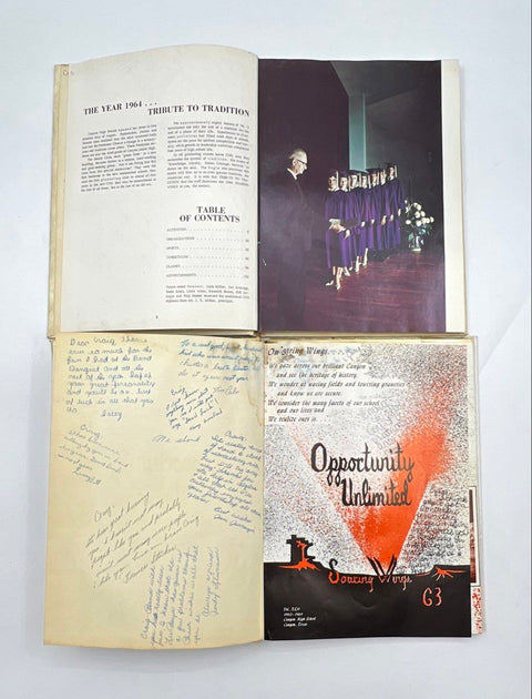 Canyon TX High School Yearbooks 1963 1964 Soaring Wings 2 Piece Vintage Lot