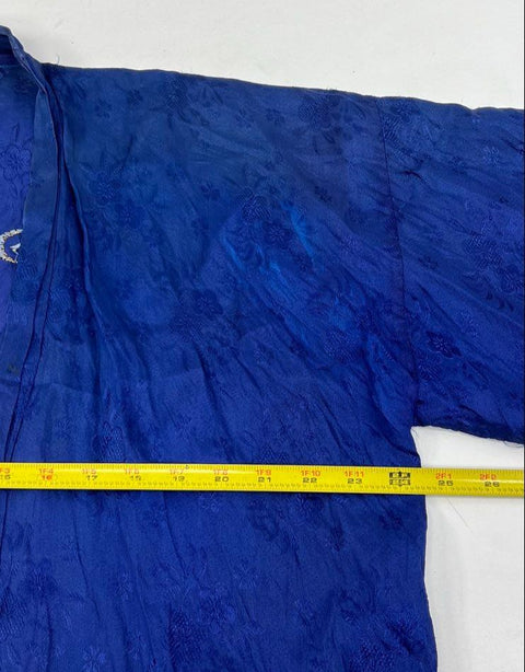 Vintage 60s AIC Japan Embroidered Dragon Kimono Robe Jacket Made in Japan Sz L