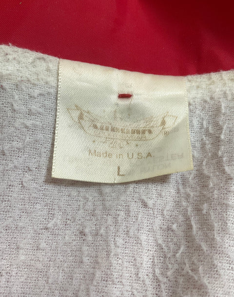 Vintage Y2K VFW POW MIA Red Nylon Coach Jacket Windbreaker Men's L