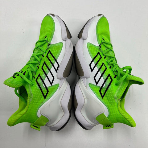 Adidas Exhibit A Solar Green Black Basketball Sneakers Men's Size 10.5